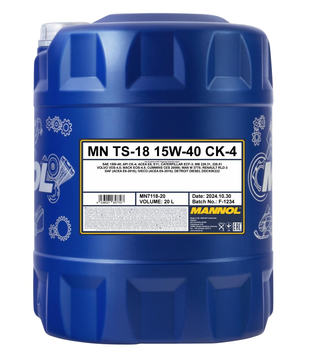 MANNOL TS-18 15W-40 CK-4
